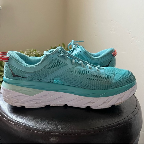 Hoka One One Bondi 7 Aquarelle Running Shoe Women’s Sneaker Size 11 - Picture 6 of 10